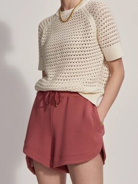 Varley Ollie High Rise 3.5" DoubleSoft Shorts Mauve Pink Small